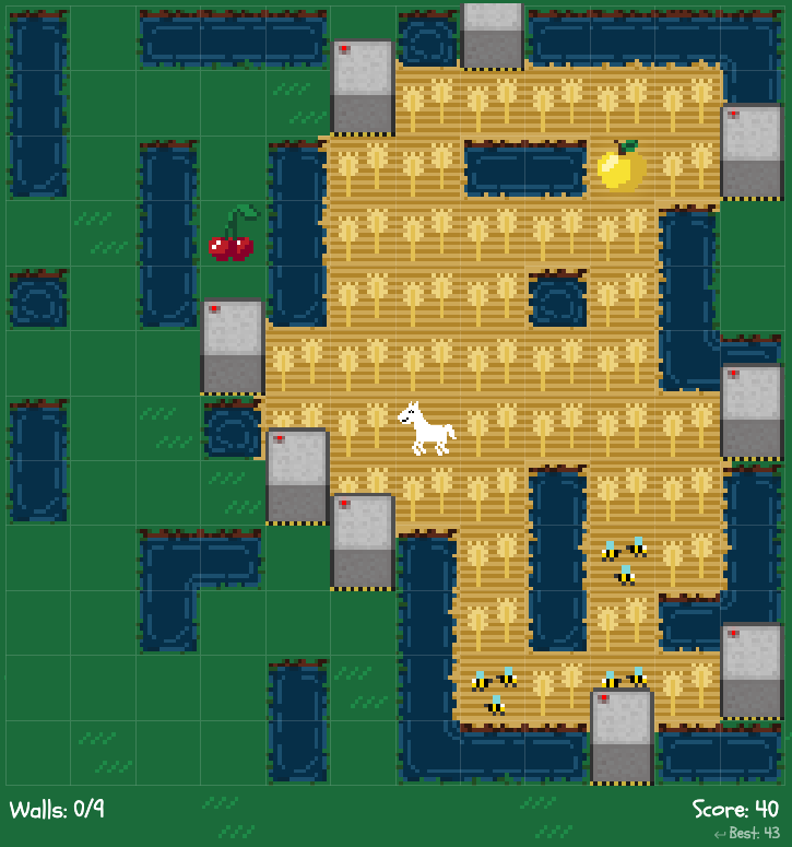 Enclosure expanded into bee area causing score drop